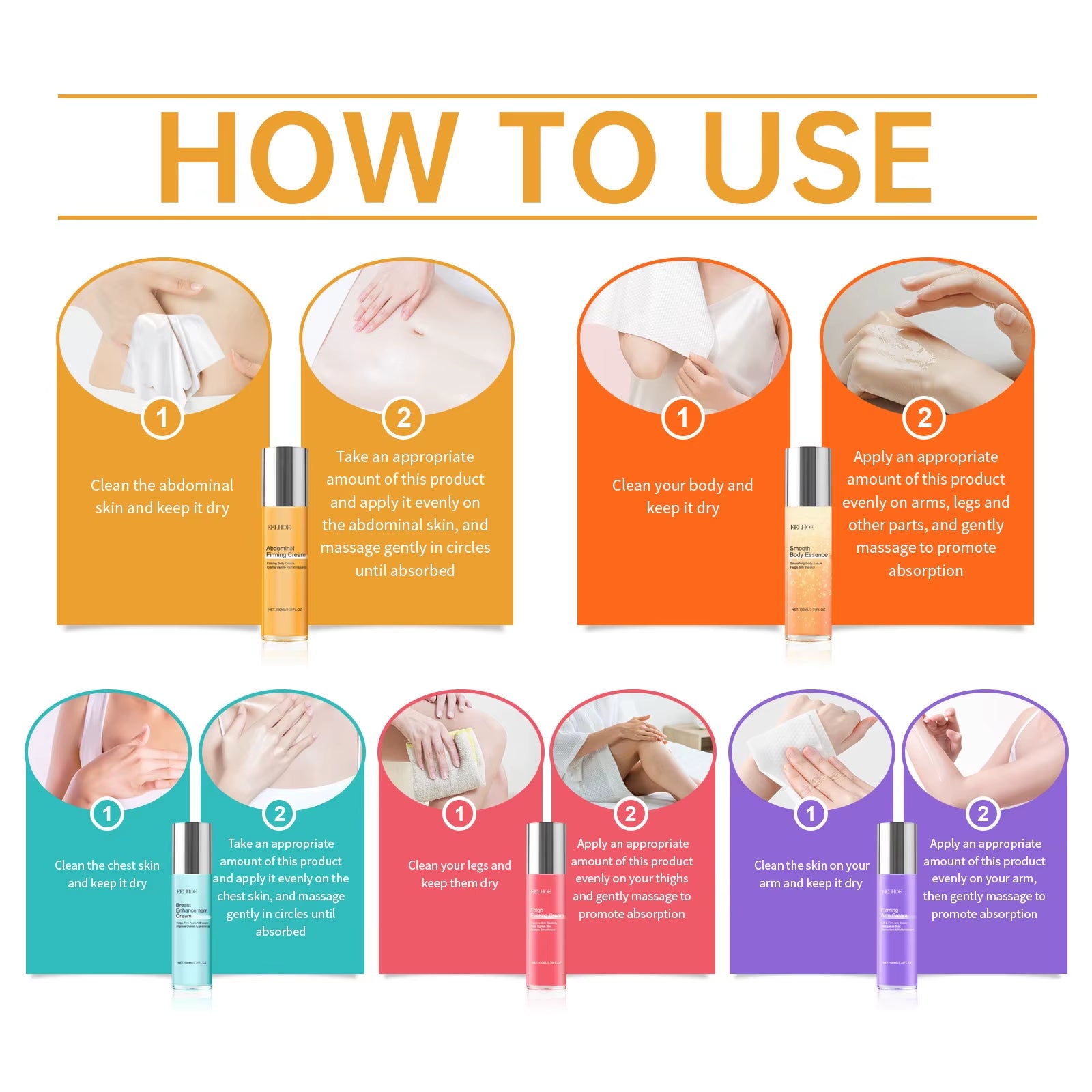 Body Smoothing Firming Serum Arm Thigh Breast Enhancement anti Sagging Skin Remove Melanin Body Massage Hyaluronic Acid Skincare
